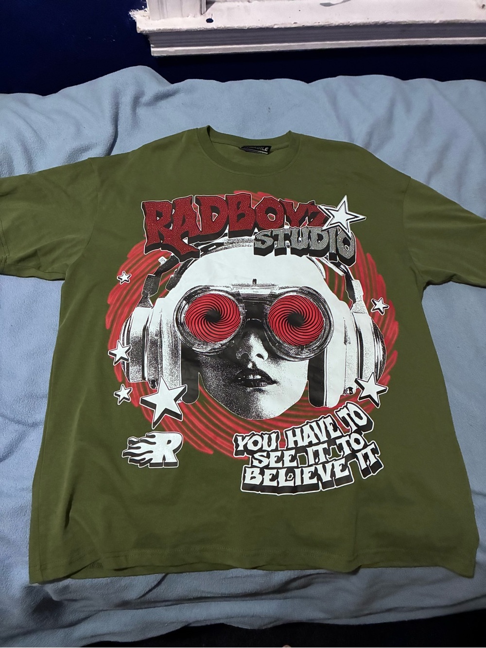 Boys' Olive Graphic Tee - 'You Have To See It To Believe It'